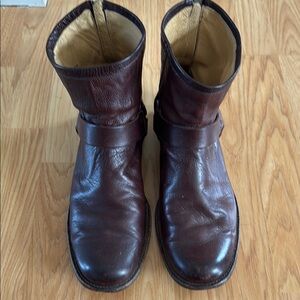 Frye Phillip Harness Dark Brown Leather Men's Boots